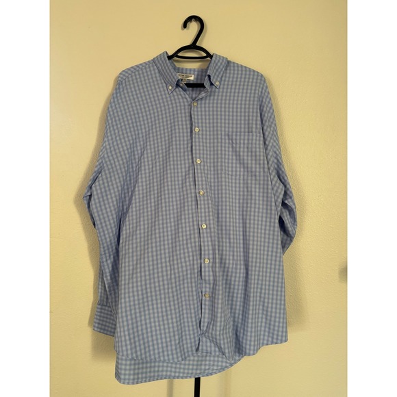 Peter Millar Other - Peter Millar Summer Comfort Blue Plaid Button Down Shirt Mens XXL Long Sleeve